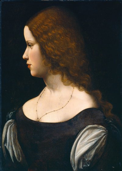Porträt einer jungen Dame von Follower of Leonardo da Vinci
