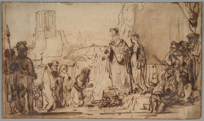 Scipio gibt die spanische Braut ihrer Familie zurück von Follower of Rembrandt van Rijn