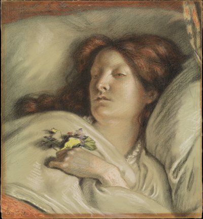 Die Genesende (Porträt der Frau des Künstlers) von Ford Madox Brown
