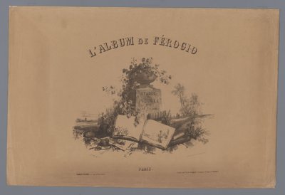 Umschlag für: Studien von Figuren in einer Landschaft von Fortuné Ferogio