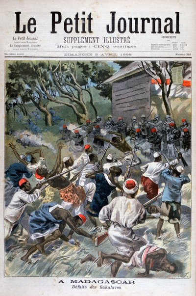 Niederlage der Sakalava, Madagaskar, 1898 von Fortuné Méaulle