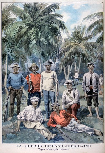 Aufständische Kubaner während des Spanisch-Amerikanischen Krieges, 1898 von Fortuné Méaulle