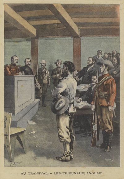 Ein Bure vor einem britischen Gericht in Transvaal von Fortune Louis Meaulle