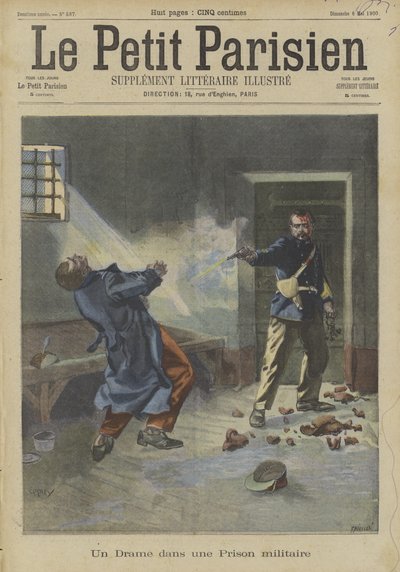 Eine Schießerei in einem Militärgefängnis von Fortune Louis Meaulle