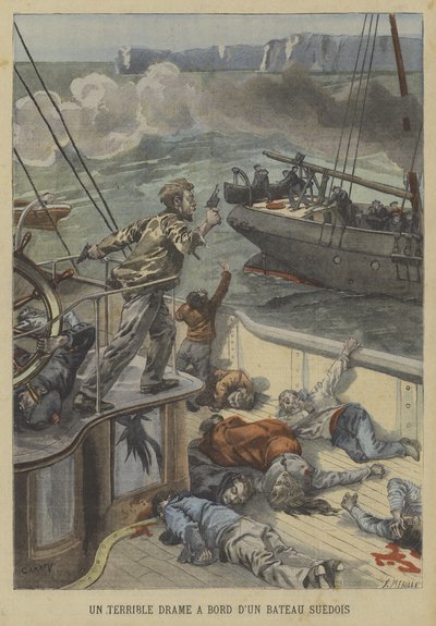 Ein schreckliches Verbrechen an Bord eines schwedischen Bootes von Fortune Louis Meaulle