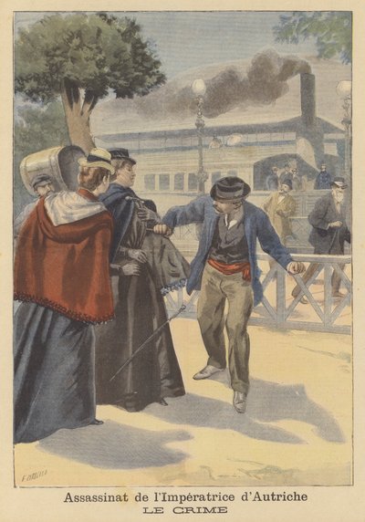 Ermordung von Kaiserin Elisabeth von Österreich von Fortune Louis Meaulle