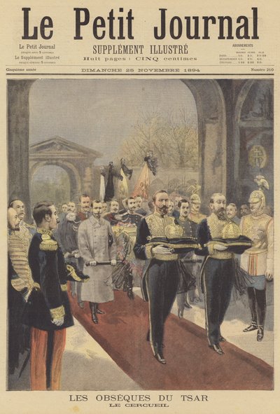 Beerdigung von Zar Alexander III. von Russland von Fortune Louis Meaulle