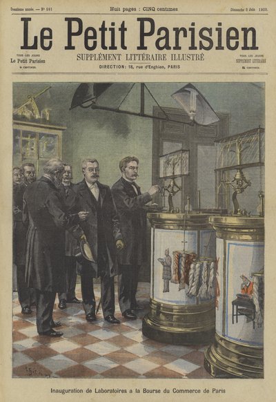 Einweihung der Labore an der Pariser Warenbörse von Fortune Louis Meaulle