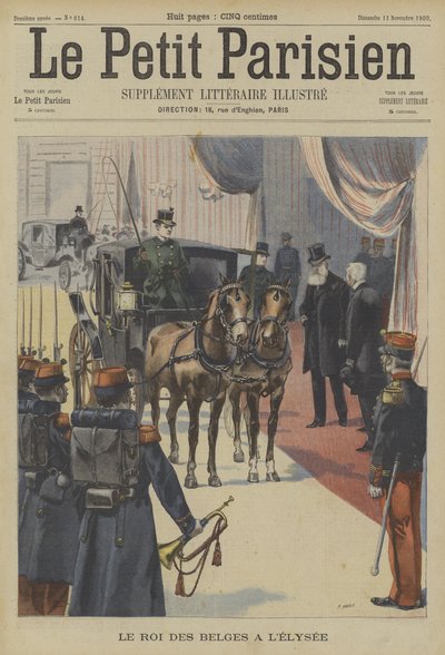 Leopold II., König der Belgier, im Elysee-Palast, Paris von Fortune Louis Meaulle