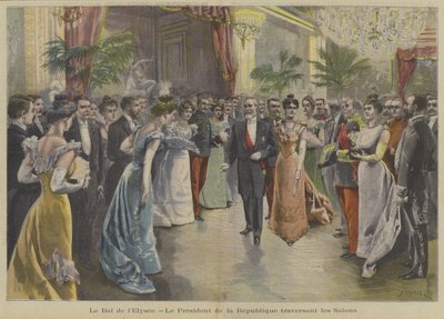 Präsident Loubet von Frankreich auf einem Ball im Elysee-Palast, Paris von Fortune Louis Meaulle