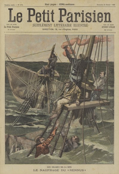 Das Wrack der Rennus von Fortune Louis Meaulle