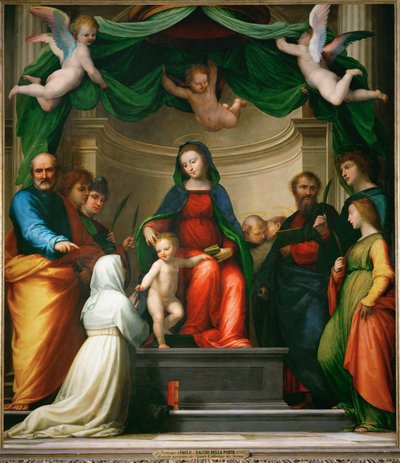 Die mystische Hochzeit der heiligen Katharina von Siena von Fra (1472-1517) Bartolomeo