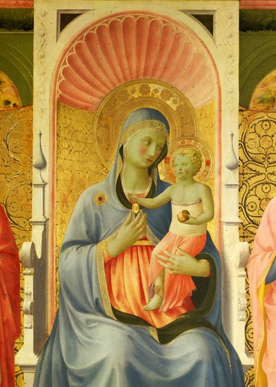 Madonna und Kind (Detail vom Annalena-Altarbild) von Fra (c.1387 1455) Angelico