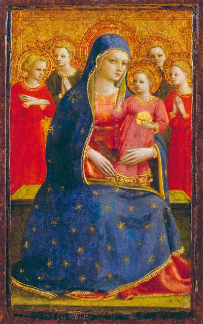 Madonna und Kind mit Engeln, um 1425 von Fra Angelico