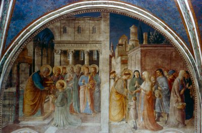 St. Peter weiht St. Stephan zum Diakon, Mitte 15. Jahrhundert von Fra Angelico