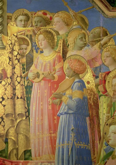 Die Krönung der Jungfrau Maria (Detail) von Fra Angelico
