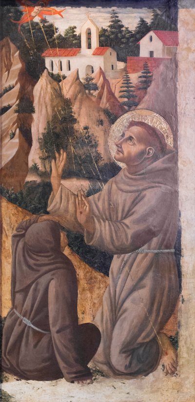 Der heilige Franz von Assisi empfängt die Stigmata von Fra Diamante