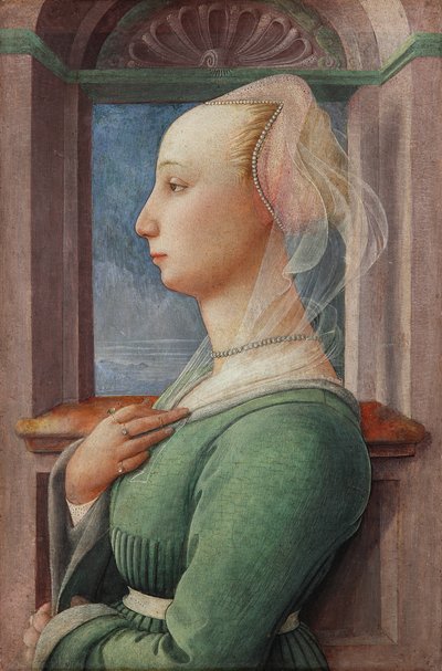 Profilporträt einer jungen Frau von Fra Filippo Lippi