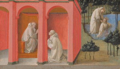 Der heilige Benedikt befiehlt dem heiligen Maurus, den heiligen Placidus zu retten von Fra Filippo Lippi