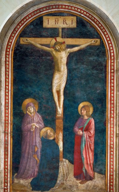 Die Kreuzigung mit dem heiligen Dominikus, um 1440 von Fra Giovanni Angelico da Fiesole