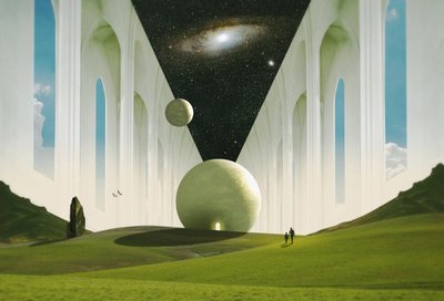 Surrealer Kosmischer Torbogen von Fran Rodríguez