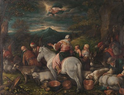 Abraham verlässt Haran von Francesco (1549-92) (attr. to) Bassano