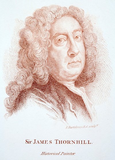 Sir James Thornhill, englischer Maler historischer Themen von Francesco (after) Bartolozzi