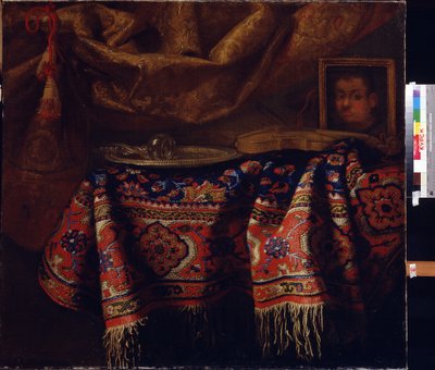 Stillleben mit Selbstporträt von Francesco (b.1640) Fieravino
