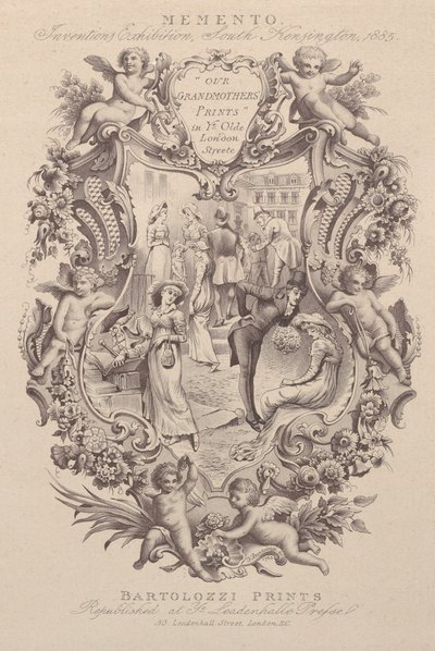 Werbung für Memento, Erfindungsausstellung, South Kensington, 1885, ca. 1885 von Francesco Bartolozzi