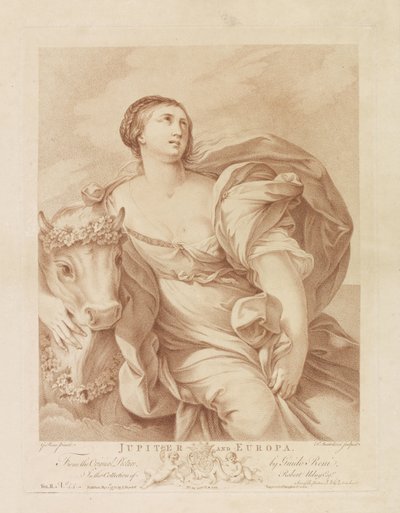 Jupiter und Europa von Francesco Bartolozzi
