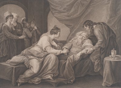 König Lear und Cordelia, Shakespeare, König Lear, Akt 4, Szene 7 von Francesco Bartolozzi