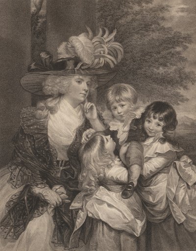 Lady Smith und ihre Kinder, 15. März 1789 von Francesco Bartolozzi