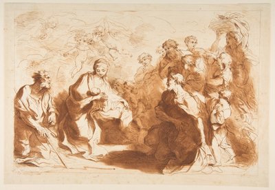 Die Anbetung der Hirten (vor 1764) von Francesco Bartolozzi