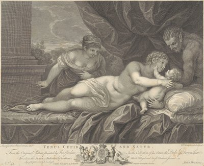 Venus, Amor und Satyr von Francesco Bartolozzi