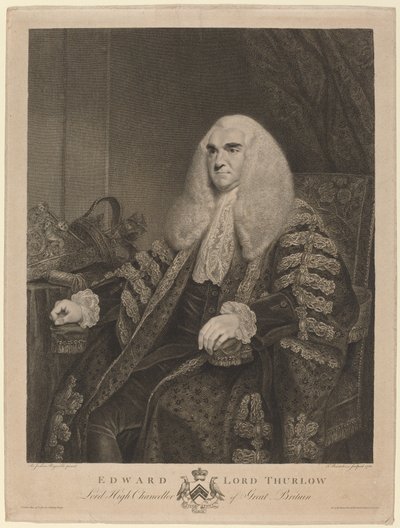 Edward, Lord Thurlow von Francesco Bartolozzi after Sir Joshua Reynolds