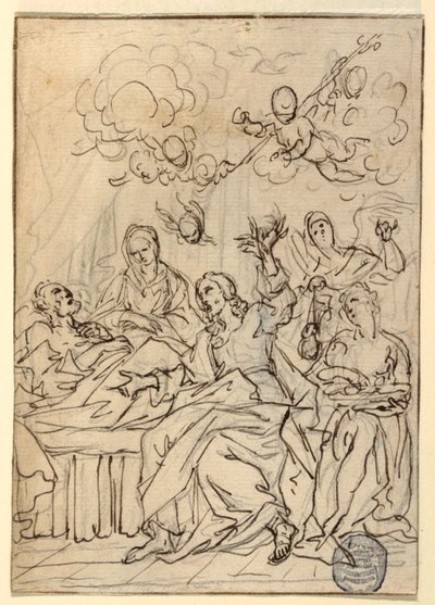 Tod des Heiligen Joseph, 1880 von Francesco Coghetti
