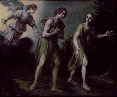 Die Vertreibung von Adam und Eva aus dem Paradies von Francesco Curradi