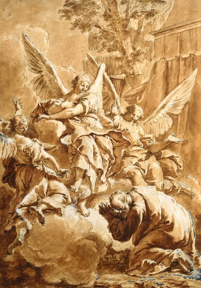 Abraham und die drei Engel von Francesco Fontebasso