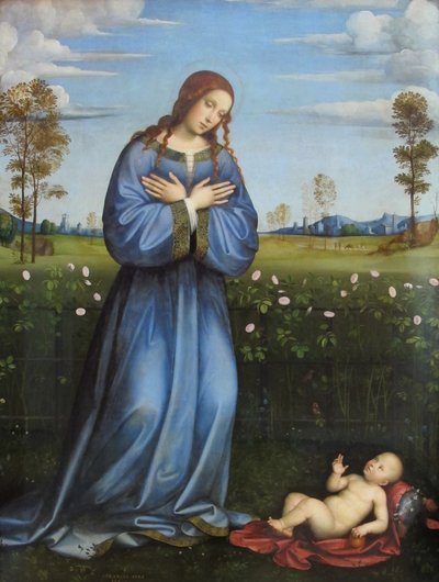 Madonna im Rosenhag von Francesco Francia