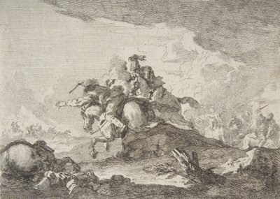 Kavallerieangriff, Mitte bis Ende des 18. Jahrhunderts von Francesco Giuseppe Casanova