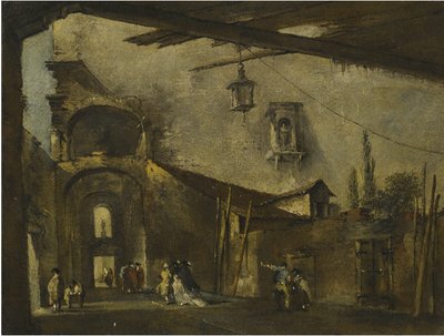 Eine Straße in Venedig von Francesco Guardi
