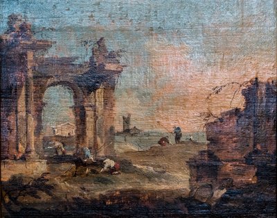 Capriccio mit Figuren und Ruinen, ca. 1775-1780 von Francesco Guardi