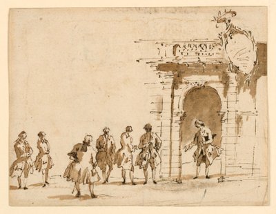 Skizze für einen Empfang im Palazzo Surian von Francesco Guardi