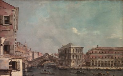 Der Canal Grande oberhalb der Rialto-Brücke von Francesco Guardi