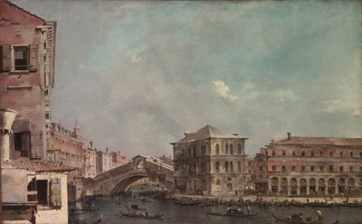 Der Große Kanal oberhalb der Rialto, späte 1760er Jahre von Francesco Guardi