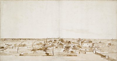 Blick über den Garten der Villa Loredan, Mitte des 18. Jahrhunderts von Francesco Guardi