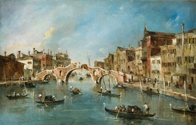 Ansicht des Cannaregio-Kanals, Venedig, ca. 1775-1780 von Francesco Guardi