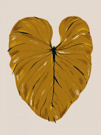 Goldenes Botanisches Blatt von Francesco Gulina