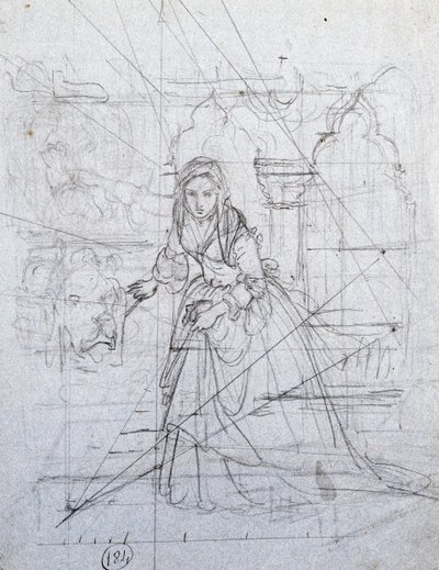 Studie für geheime Anklage von Francesco Hayez