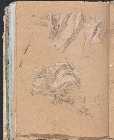 Verona Skizzenbuch: Draperiestudien (Seite 90) von Francesco Lorenzi